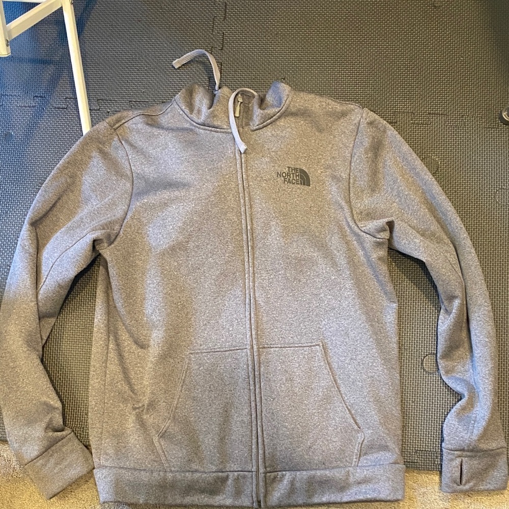 The North Face Men's Heather Gray Full-Zip Hooded Jacket